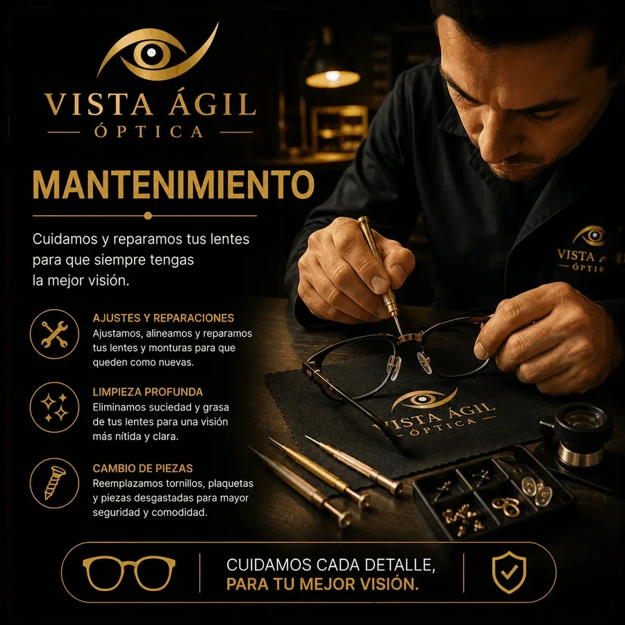Mantenimiento de gafas